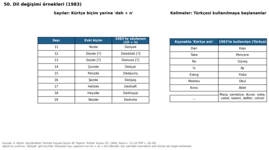 50. Dil değişimi örnekleri